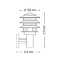 Garten Wandleuchte BEECH-2 E27 60W Typ 2