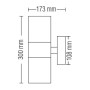 Garten Wandleuchte MANOLIA-3 E27 2x60W