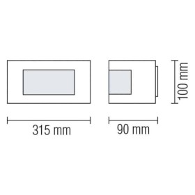 Garten Wandleuchte MANGO-1 E27 Typ 1 E27