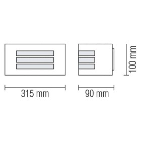 Garten Wandleuchte MANGO-2 E27 Typ 2 E27