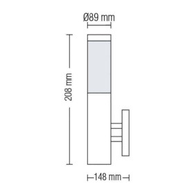 Garten- und Parkwandleuchte POPLAR-2 E27 60W Typ 2