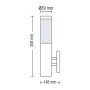 Garten- und Parkwandleuchte POPLAR-2 E27 60W Typ 2