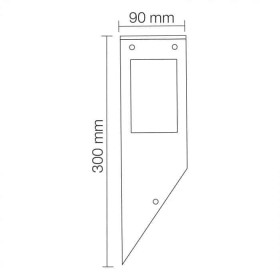 Garten-Wandleuchte POPLAR/SQ-1 E27 60W Typ 1 Schwarz