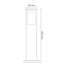Garten-Stehleuchte POPLAR/SQ-3 E27 60W Typ 3 Schwarz