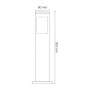 Garten-Stehleuchte POPLAR/SQ-3 E27 60W Typ 3 Schwarz