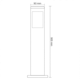 Garten-Stehleuchte POPLAR/SQ-4 E27 60W Typ 4 Schwarz