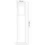 Garten-Stehleuchte POPLAR/SQ-5 E27 60W Typ 5 Schwarz