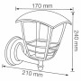 Garten Wandleuchte NAR-1 E27 60W Schwarz