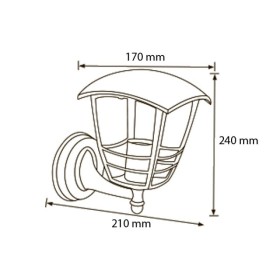 Garten Wandleuchte NAR-1 E27 60W Weiß