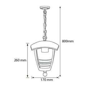 Garten Deckenleuchte NAR-2 E27 60W Weiß