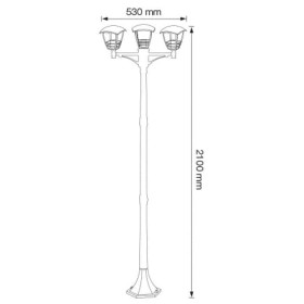 Garten-Stehleuchte NAR-7 E27 max. 3x60W Schwarz