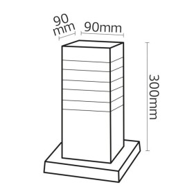 Garten-Stehleuchte PALMERA/S2 E27 60W Schwarz