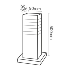 Garten-Stehleuchte PALMERA/S3 E27 60W Schwarz