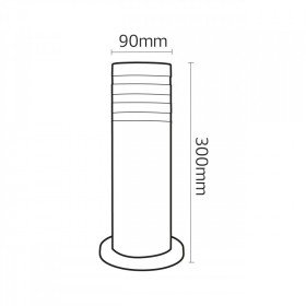 Garten-Stehleuchte PALMERA-2 E27 60W Schwarz