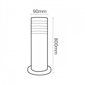 Garten-Stehleuchte PALMERA-4 E27 60W Schwarz