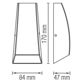 LED Garten Wandleuchte CYPRESS 6W, 4200K, Schwarz