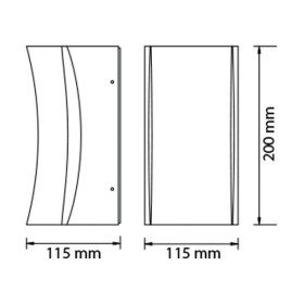 LED Garten Wandleuchte SERVO 12W, 4200K, Weiß
