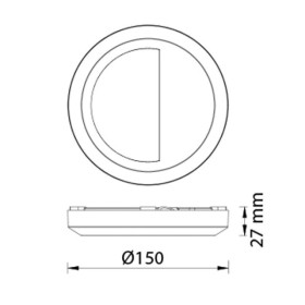 Led Wandeinbauleuchte LINDEN 4200K 2W Dunkelgrau