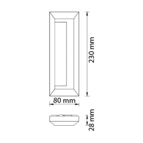 LED-Wandeinbauleuchte FIG 2W 4200K Schwarz