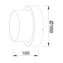 LED Garten Wandleuchte SUGA-12/RO 12W 4200K