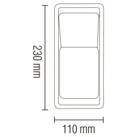 LED Garten Wandleuchte TAMARISK 12W 4200K Schwarz