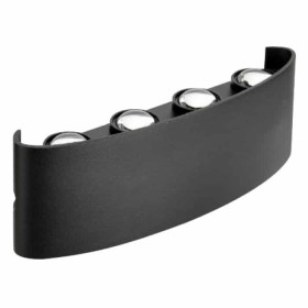 LED Garten Wandleuchte PROTON-8 8W 4200K Schwarz