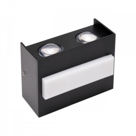 Led Garten Wandleuchte TWIST-7 7W Schwarz 4200K