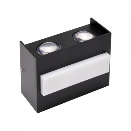 Led Garten Wandleuchte TWIST-7 7W Schwarz 4200K