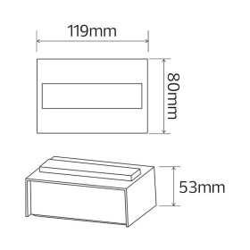 Led Garten Wandleuchte TWIST-7 7W Schwarz 4200K