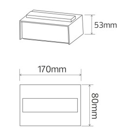 Led Garten Wandleuchte TWIST-12 12W Schwarz 4200K