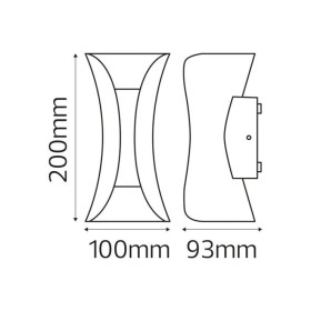 LED Garten Wandleuchte MARVEL-10 10W 4200K Schwarz