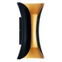 LED Garten Wandleuchte MARVEL-10 10W 4200K Schwarz Golden