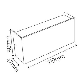 LED Garten Wandleuchte PROTON/S-4 4W 4200K Schwarz