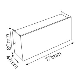 Led Garten Wandleuchte PROTON/S-6 6W 4200K Schwarz