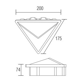 Led Garten Wandleuchte DRAGON 15W 4200K Schwarz
