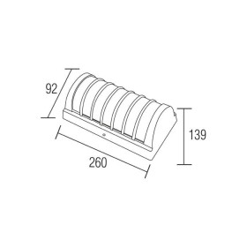 LED Garten Wandleuchte SWEEP 24W 4200K, Schwarz