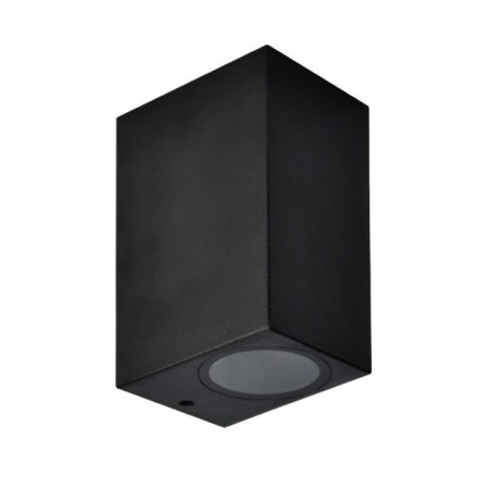 Led Garten Wandleuchte MAMBA-SQ Quadratisch Schwarz 2xGU10