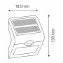 LED Solar Sicherheitslampe mit PIR-Sensor SIRIUS-1 1W, 4000K, Schwarz