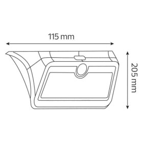 Lampe de sécurité solaire LED avec capteur PIR SIRIUS-2 2W, 4000K, Noir