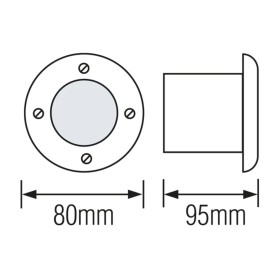 Projecteur encastrable LED AZUR-3 3W 4000K 85-265V