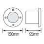 LED Bodeneinbauleuchte AZUR-9 9W 4000K 85-265V