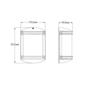 LED Garten Wandleuchte ORCHID-4 Grau