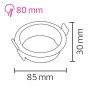 Downlight-Armatur für Modul-9 und Modul-G, RECESSED-R GU10 Max. 10W Rund Schwarz