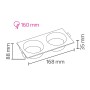 Downlight-Armatur für Modul-9 und Modul-G, RECESSED-SQ2 GU10 Max. 10W Quadratisch Weiß