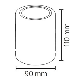 Downlight-Armatur für Modul-9 und Modul-G, SURFACE-R GU10 Max. 10W Rund Weiß