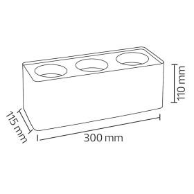 Downlight-Armatur für Modul-9 und Modul-G, SURFACE-SQ3 GU10 Max. 10W Quadratisch Weiß