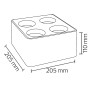 Downlight-Armatur für Modul-9 und Modul-G, SURFACE-SQ4 GU10 Max. 10W Quadratisch Schwarz