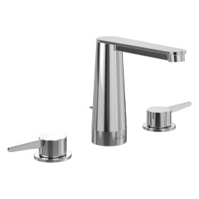 Rubinetto per lavabo a tre fori Villeroy & Boch Conum con scarico a tirante