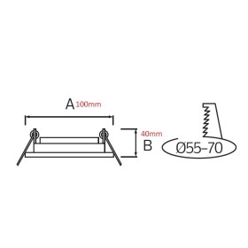 LED Einbaustrahler HARLEY-5 5W CCT-Einstellbar(3000K, 6500K) Weiß