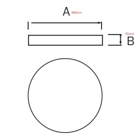 LED Aufbauleuchte HAZEL-24 24W Schwarz Rund